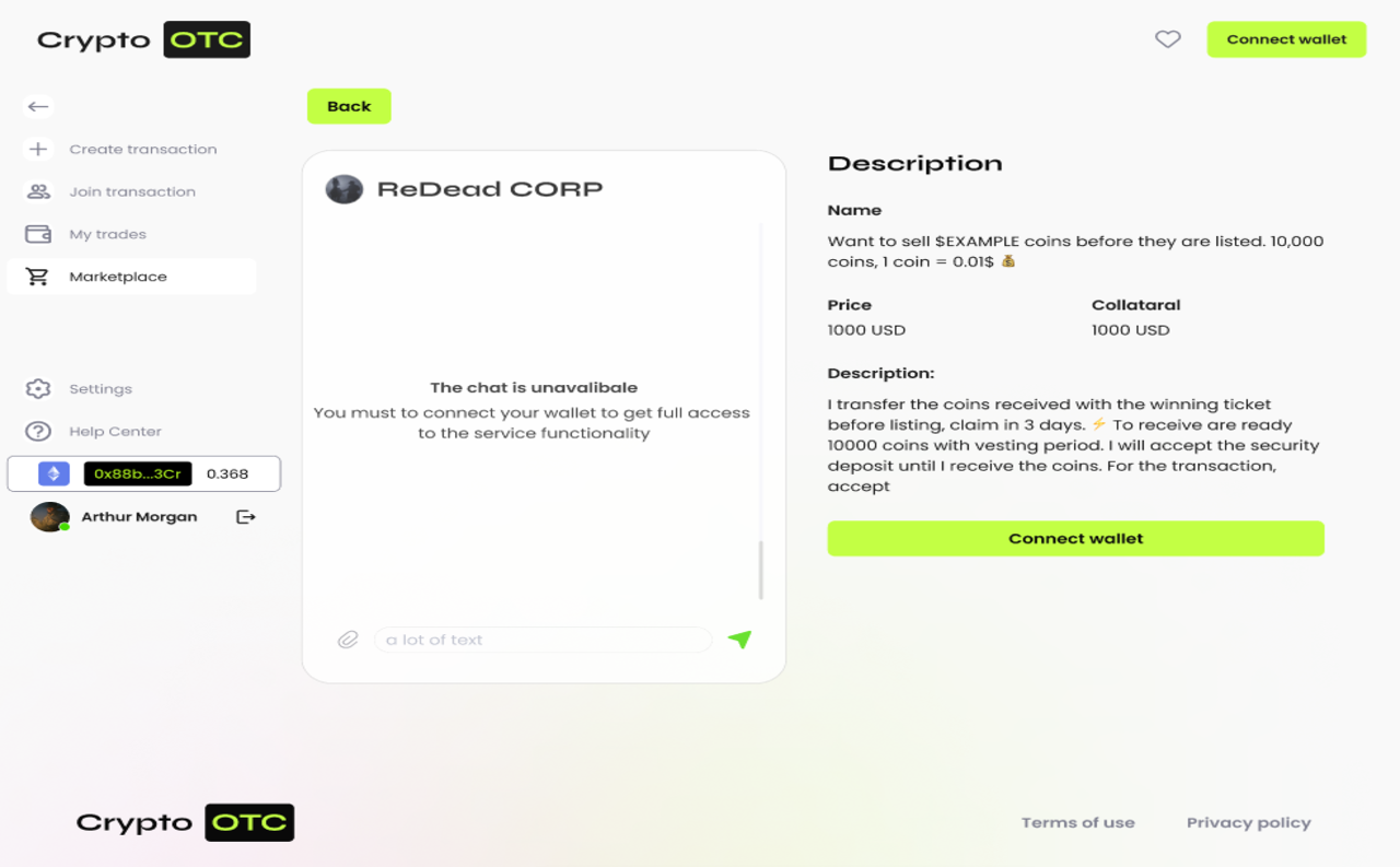 otc screenshot